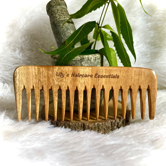 Neem Detangler Comb : Large( Handmade & 100% Pure)