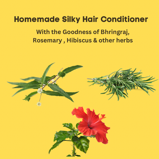 Silky Hair Conditioner Homemade with Bhringraj, Hibiscus & Rosemary