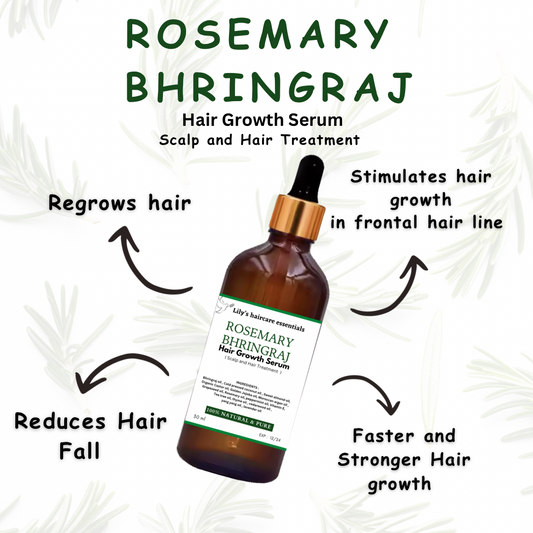 Hair Regrowth Serum with Rosemary, Pumpkin seed, Bhringraj and other herbs