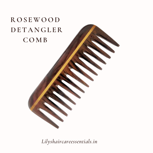 Rosewood Detangler comb ( Handmade & 100% Pure)